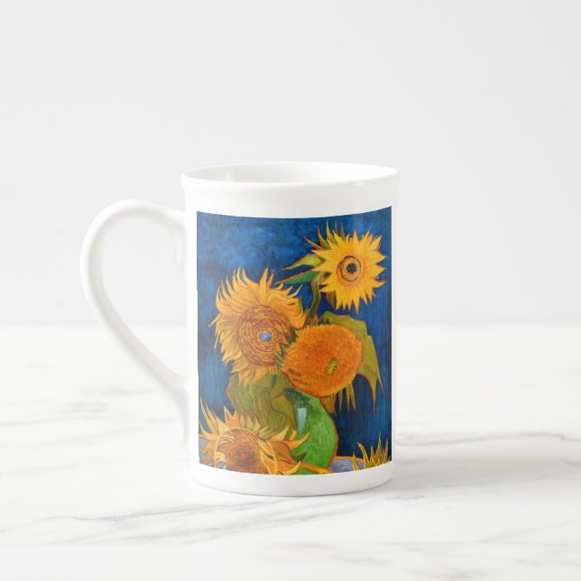 Taza De Porcelana Van Gogh Sunflowers (Izquierda)