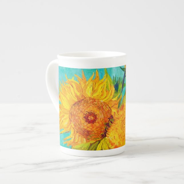 Taza De Porcelana Van Gogh Sunflowers (Izquierda)