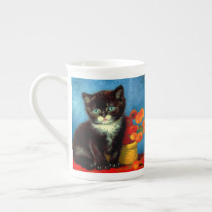 Taza De Porcelana Van Gogh Tuxedo Cat