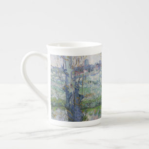 Taza De Porcelana Van Gogh Vistas a los huertos florecientes de Arle