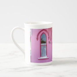 Taza De Porcelana Ventana gótica y nieve - Viñedo de Martha
