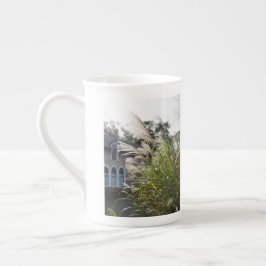 Taza De Porcelana Ventanas con arcos de gramíneas altas - Viñedo de 
