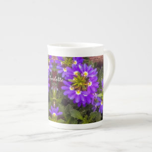 Taza De Porcelana Ventilador púrpura