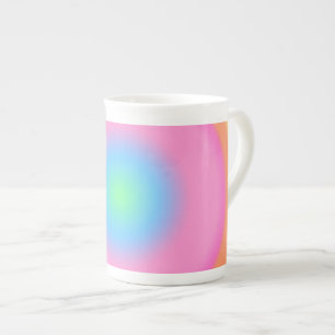 Taza De Porcelana Vibraciones positivas - Gradiente radial colorido