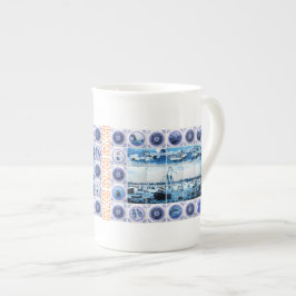 Taza De Porcelana Viejo estilo marítimo holandés de Holanda