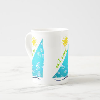 Taza De Porcelana Viento, vela y sol