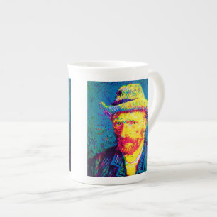 Taza De Porcelana Vincent Van Gogh - autorretrato de arte pop con Go