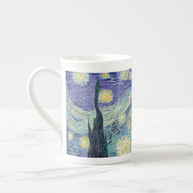 Taza De Porcelana Vincent Van Gogh/ La Noche Starry (Izquierda)
