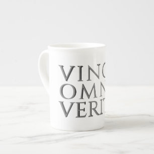Taza De Porcelana VINCIT OMNIA VERITAS - Hueso claro en China
