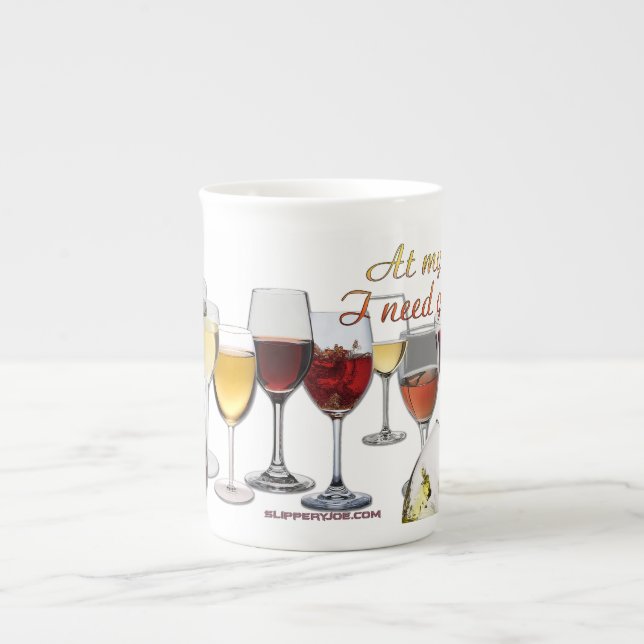 Taza De Porcelana Vino de SlipperyJoe's Wine Glasses vino fermentado (Frente)