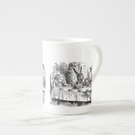 Taza De Porcelana Vintage Alicia en fiesta del té enojada del