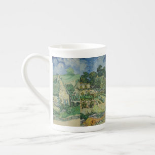 Taza De Porcelana Vintage Van Gogh Casas De Tejado En Cordeville