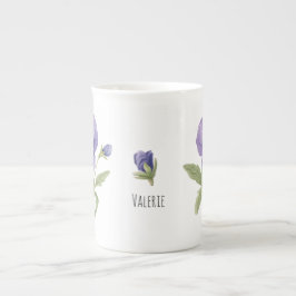 Taza De Porcelana Violets Flower Flower de febrero