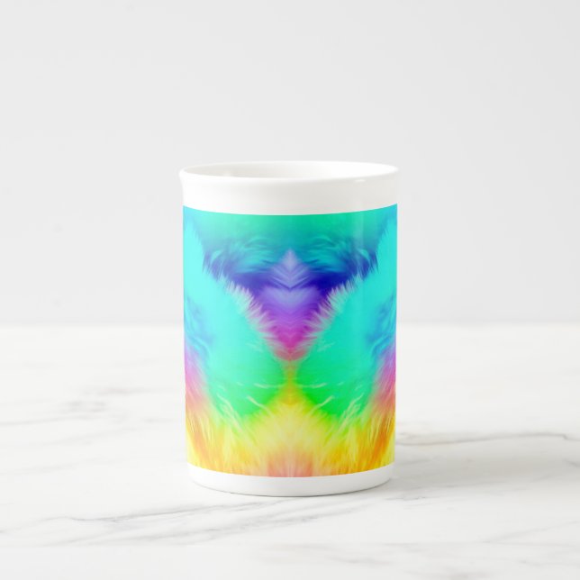 Taza De Porcelana Vivid Rainbow Fluffy Fur Texture-75201 (Frente)