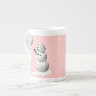 Taza De Porcelana Voleibol Snowman