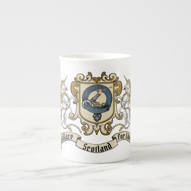 Taza De Porcelana Wallace Clan Badge & Motto (Frente)