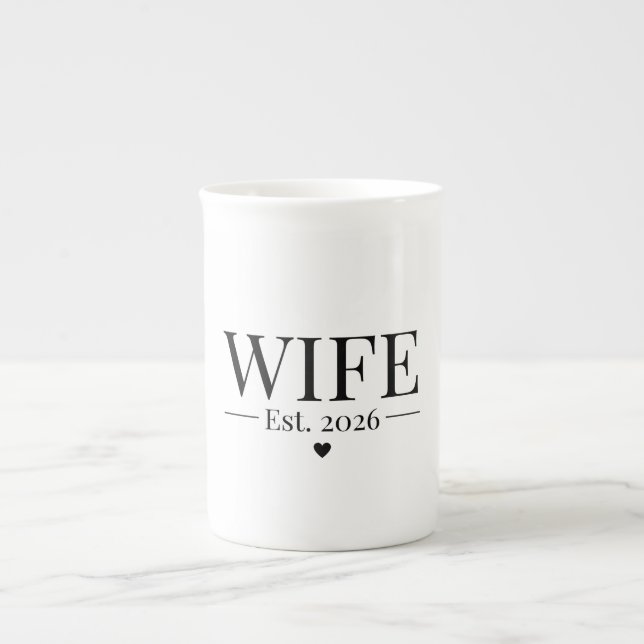 Taza De Porcelana Wife Established 2026 (Frente)