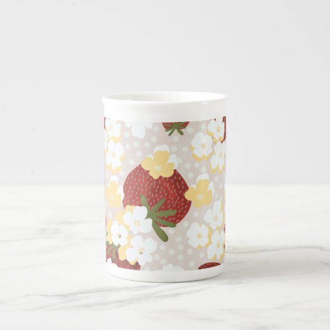 Taza De Porcelana Wild Strawberry Flower Tall Mug (Frente)