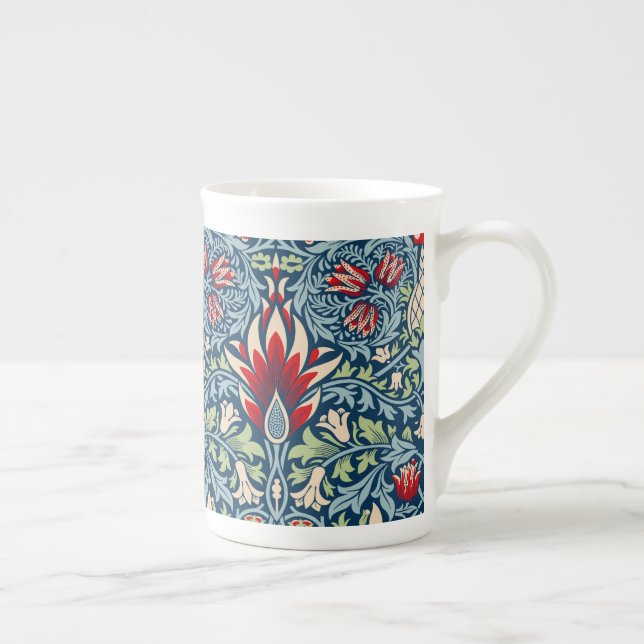 Taza De Porcelana William Morris Snakeshead Fritillary Floral Design (Derecha)
