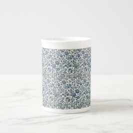 Taza De Porcelana William Morris Vintage Floral Patrón azul Blanco