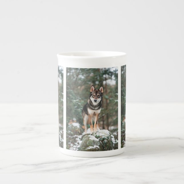Taza De Porcelana Wolfdog (Frente)