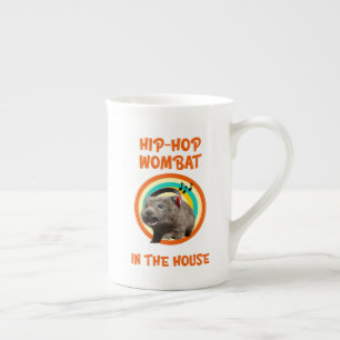Taza De Porcelana Wombat divertido de Hip-hop en la casa