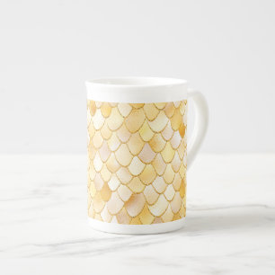 Taza De Porcelana Wonky Watercolor Gold Purpurina Escaparates de sir
