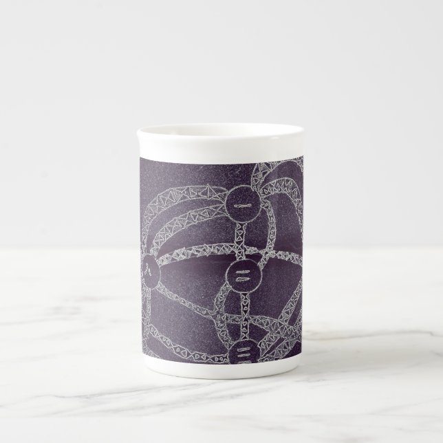 Taza De Porcelana yaie nove luna arte abstracto chino zodiac latte m (Frente)