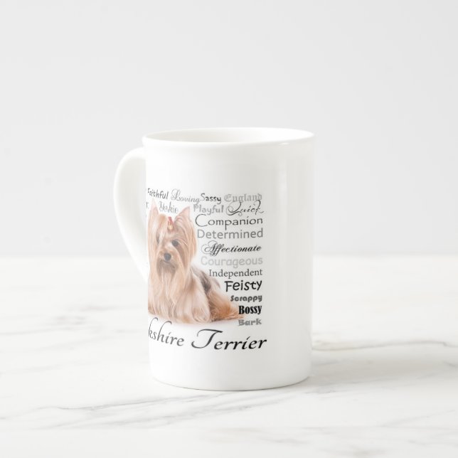 Taza De Porcelana Yorkie Traits Mug (Izquierda)