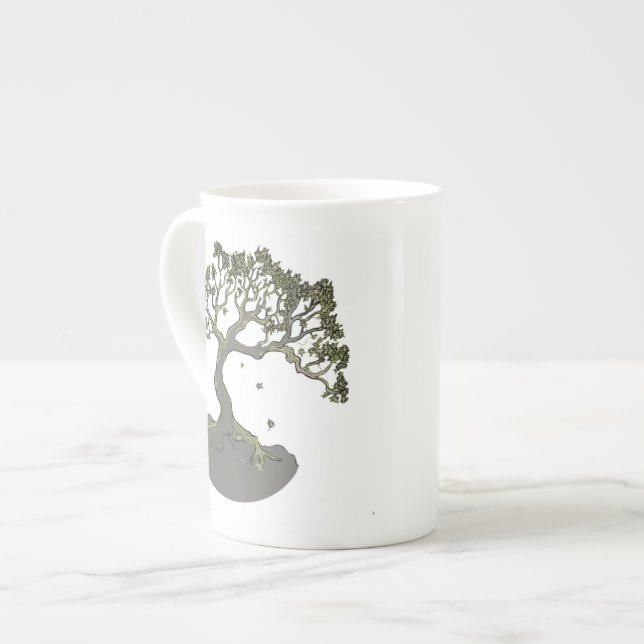 Taza De Porcelana Zen Tree~especialidad Mug (Izquierda)