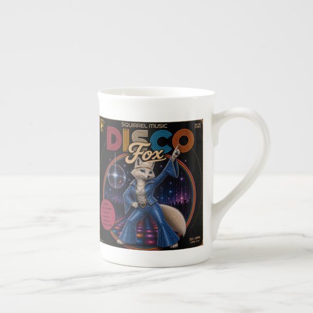 Taza De Porcelana Zorra Disco (Derecha)