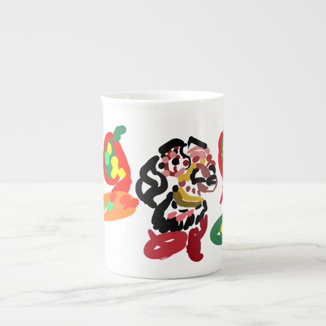 Taza De Porcelana Zorro marca otoño  (Frente)