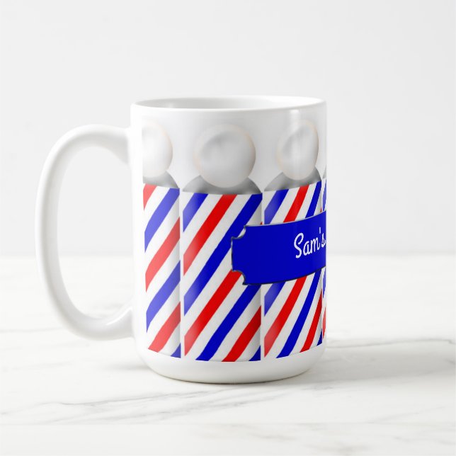 Taza de poste de la peluquería de caballeros - (Izquierda)