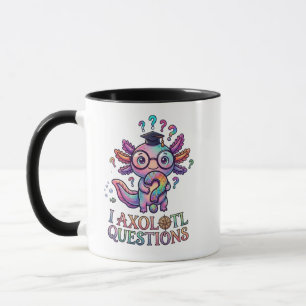Taza de preguntas de ajolote - Regalo de graduado