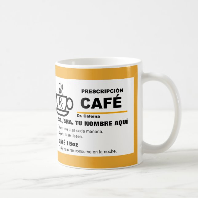Taza de Prescripción de Café (Derecha)