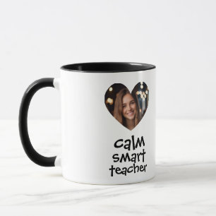 Taza de profesor con foto personalizada en marco d