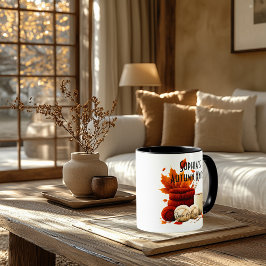 Taza de punto de otoño – Vibraciones de café y lan