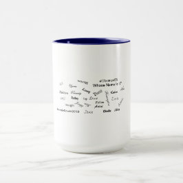 Taza ¿De Quién Se Llama? Mugs con nombres unisex