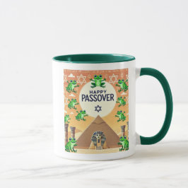 Taza de rana de Pascua feliz