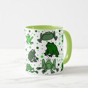 Taza de rana divertida