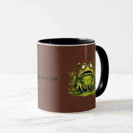 Taza de rana mutante tóxica espeluznante
