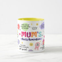 Taza de Recordatorio Diario para Mamás