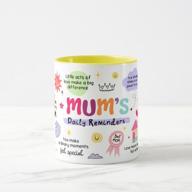 Taza de Recordatorio Diario para Mamás (Centro)