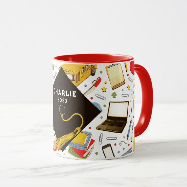 Taza de recuerdo de graduación (Anverso derecho)