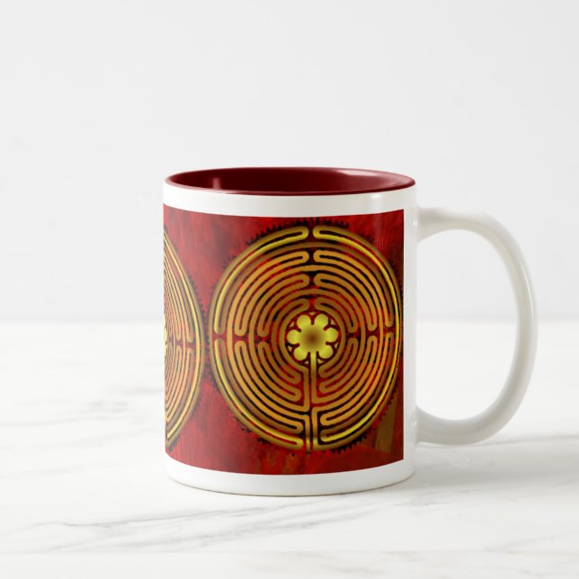 Taza de Reddy del fuego del laberinto de Chartres (Derecha)
