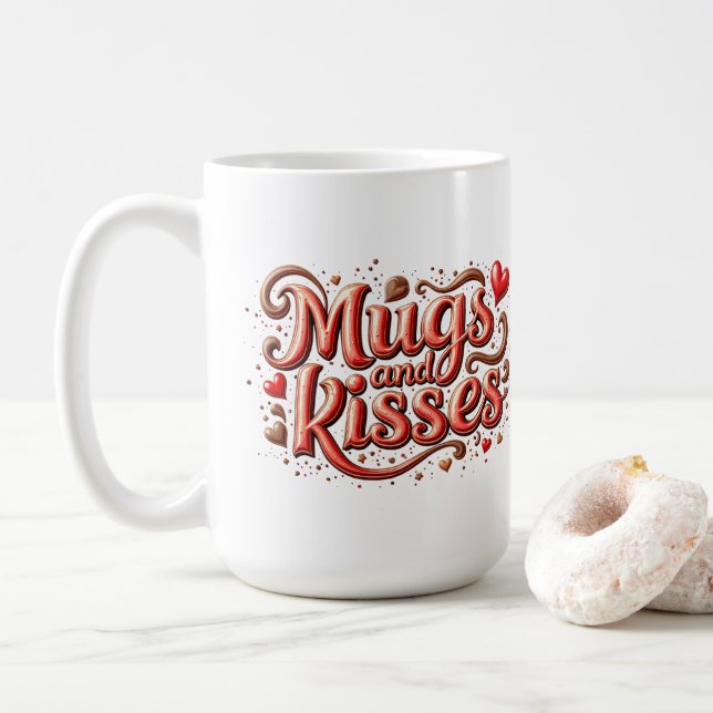 Taza De Regalo Besos Y Tazas (Con donut)