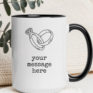 Taza de regalo con texto personalizado para pareja