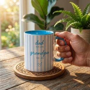 Taza de regalo de anuncio de padre a abuelo