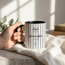 Taza de regalo de anuncio de padre a abuelo