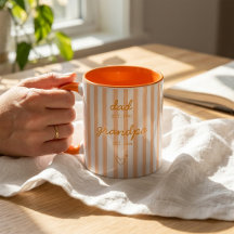 Taza de regalo de anuncio de padre a abuelo